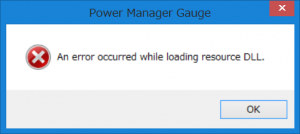 power manager an error occurred while loading resource dll
